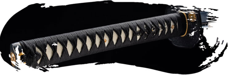 Tsuka de seda con hishigami